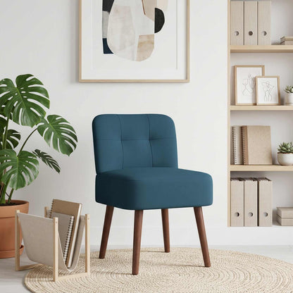 Slipper Chair Blue Velvet