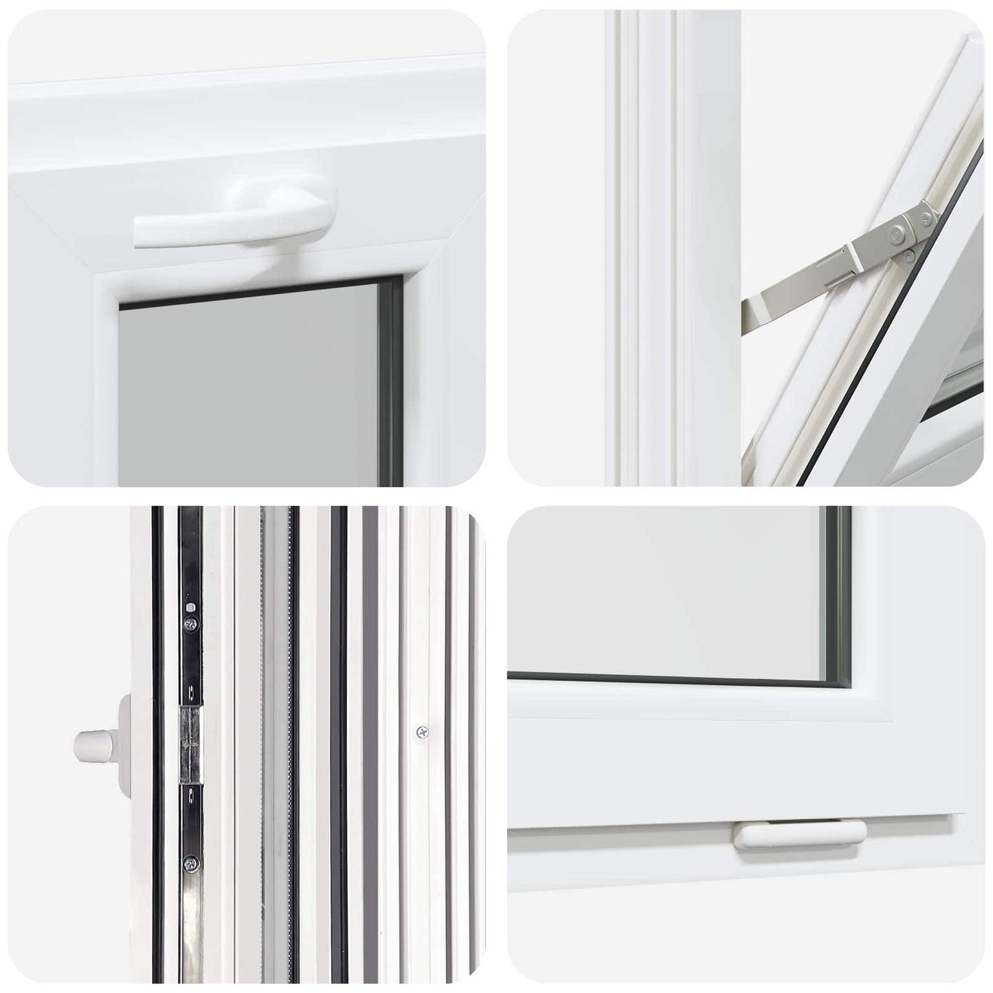 Basement Window Internal Colour White RISOR 40 x 45 cm