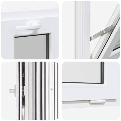 Basement Window Internal Colour White RISOR 45 x 45 cm