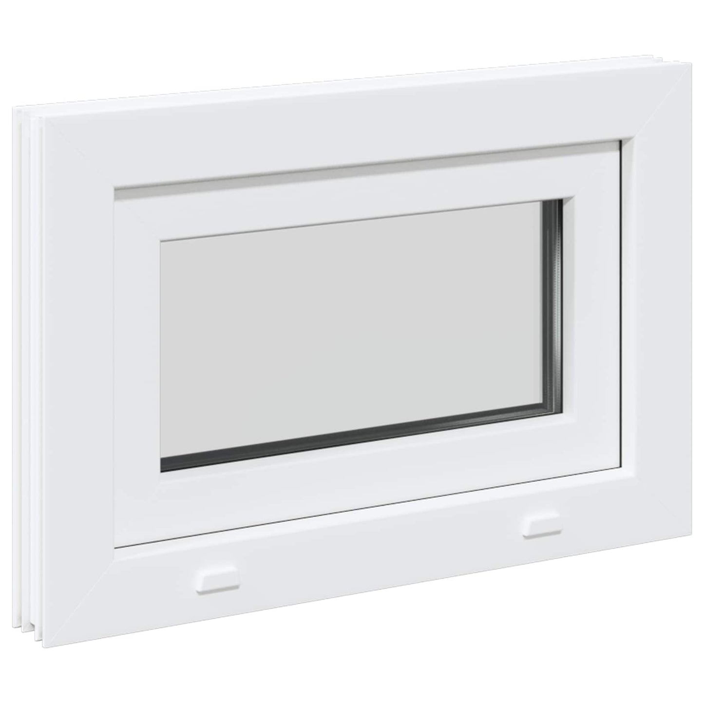 Tilt Basement Window RISOR 60 x 45 cm PVC and Clear Plain Glass