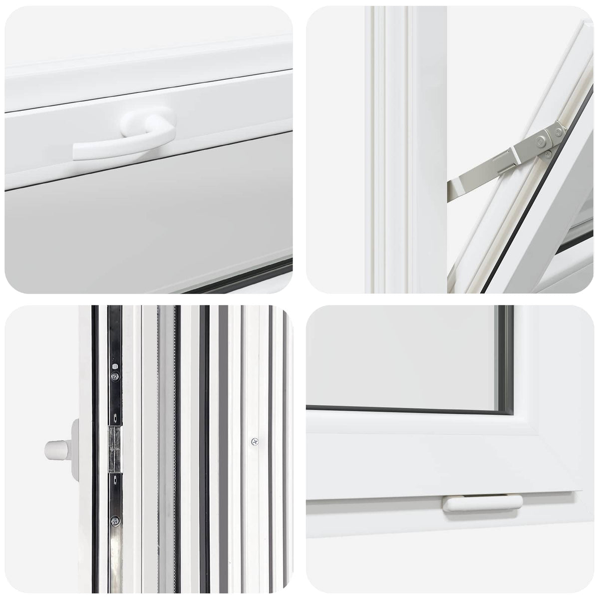 Basement Window Internal Colour White RISOR 80 x 45 cm