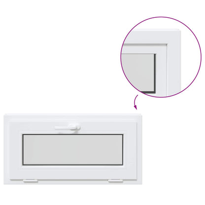 Basement Window Internal Colour White RISOR 80 x 45 cm