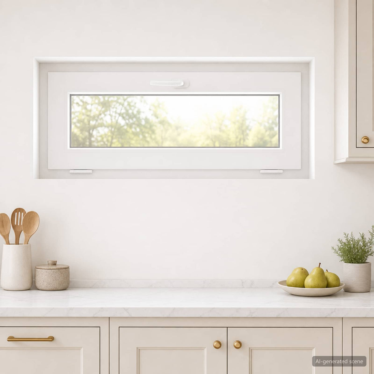 Basement Window Internal Colour White RISOR 90 x 45 cm
