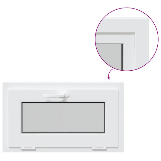 Basement Window Internal Colour White RISOR 65 x 40 cm