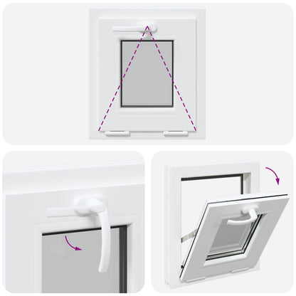 Basement Window Internal Colour White RISOR 40 x 45 cm