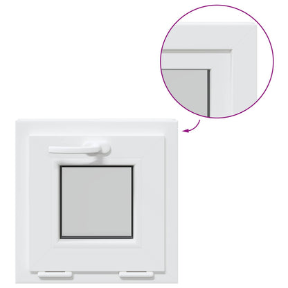 Basement Window Internal Colour White RISOR 45 x 45 cm