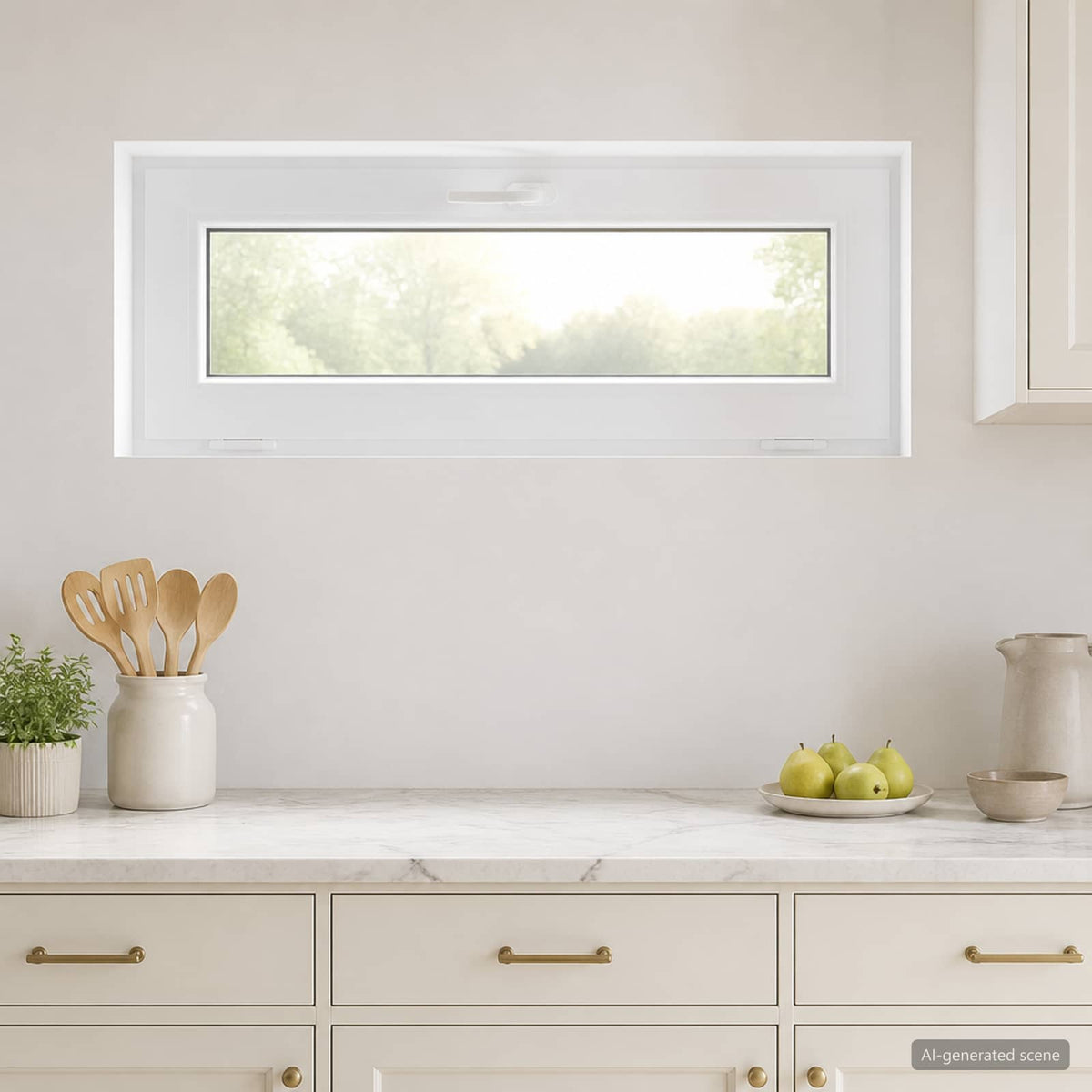 Basement Window Internal Colour White RISOR 110 x 45 cm