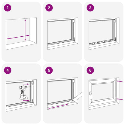 Basement Window Internal Colour White RISOR 75 x 50 cm