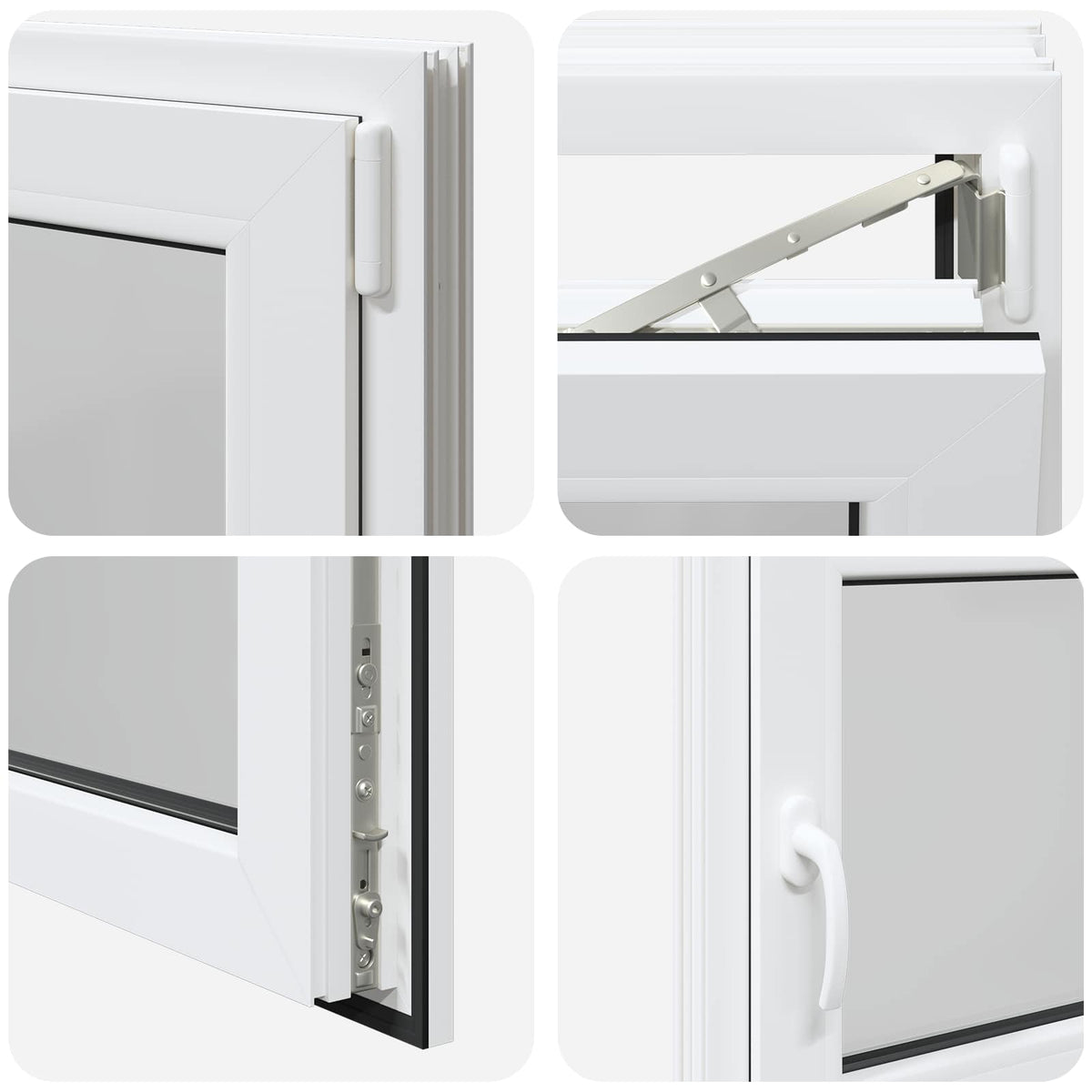 Basement Window Internal Colour White RISOR 85 x 50 cm
