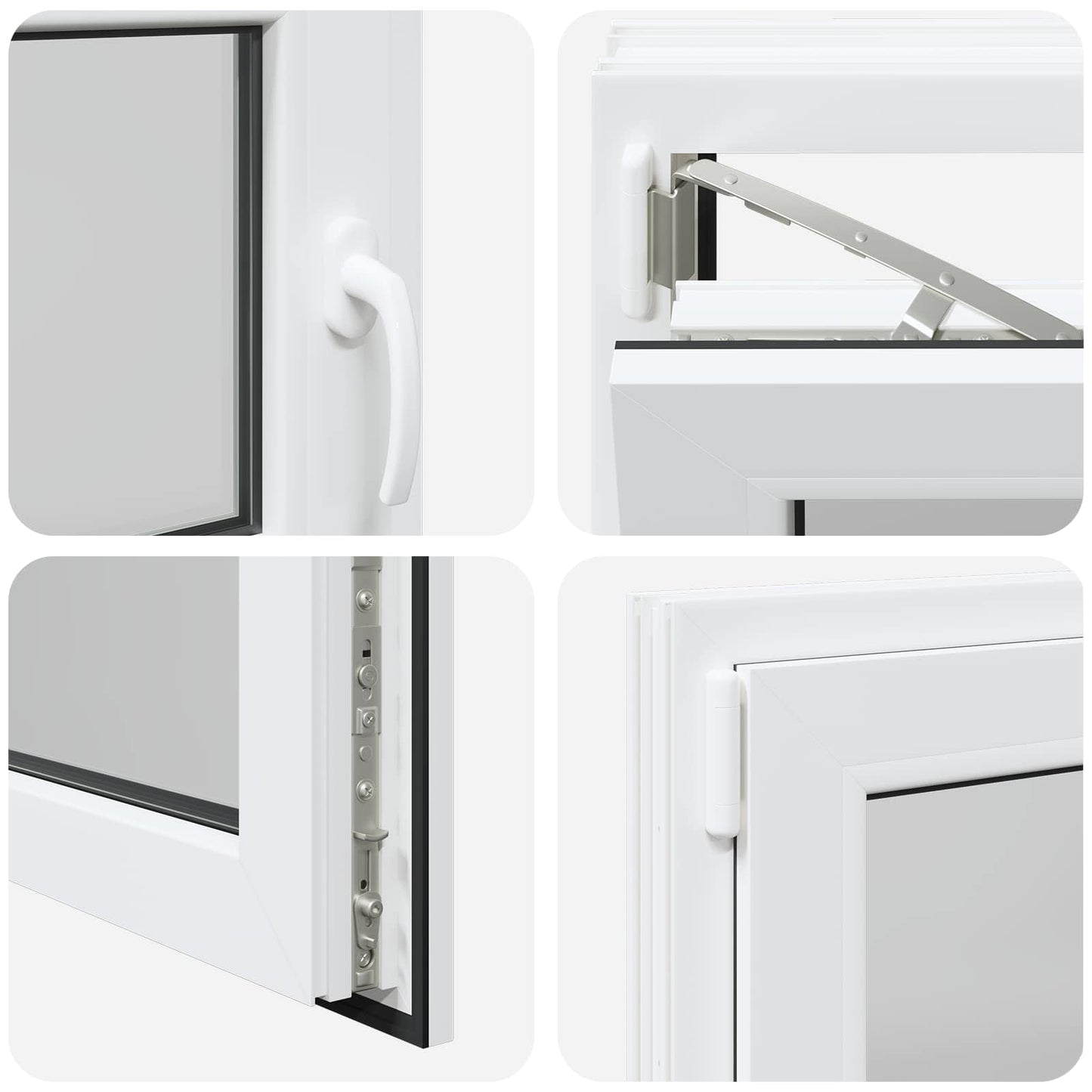 Basement Window Internal Colour White RISOR 105 x 50 cm