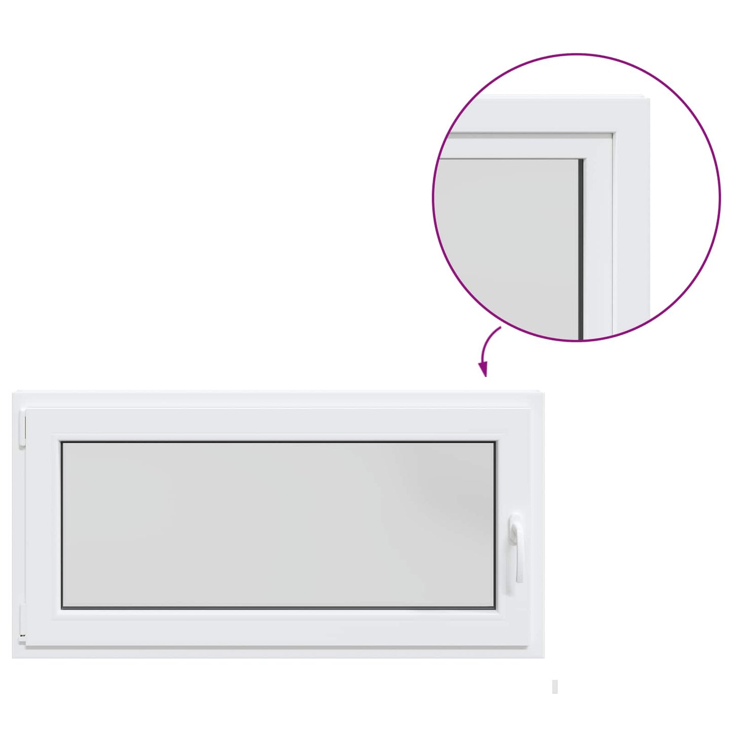 Basement Window Internal Colour White RISOR 120 x 50 cm