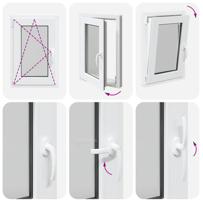 Basement Window Internal Colour White RISOR 40 x 55 cm