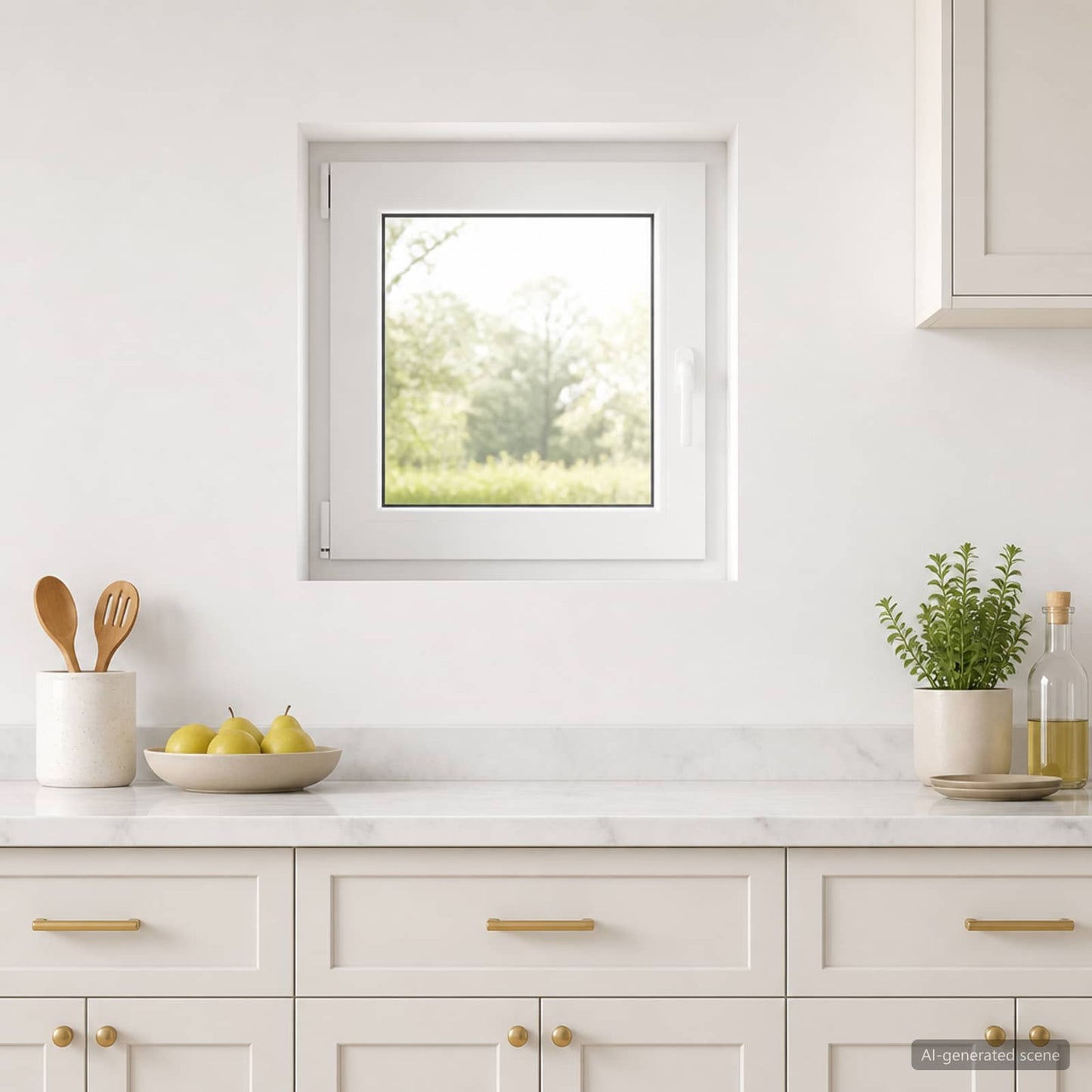 Basement Window RISOR 55 x 55 cm PVC and Glass
