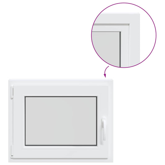 Basement Window Internal Colour White RISOR 75 x 55 cm