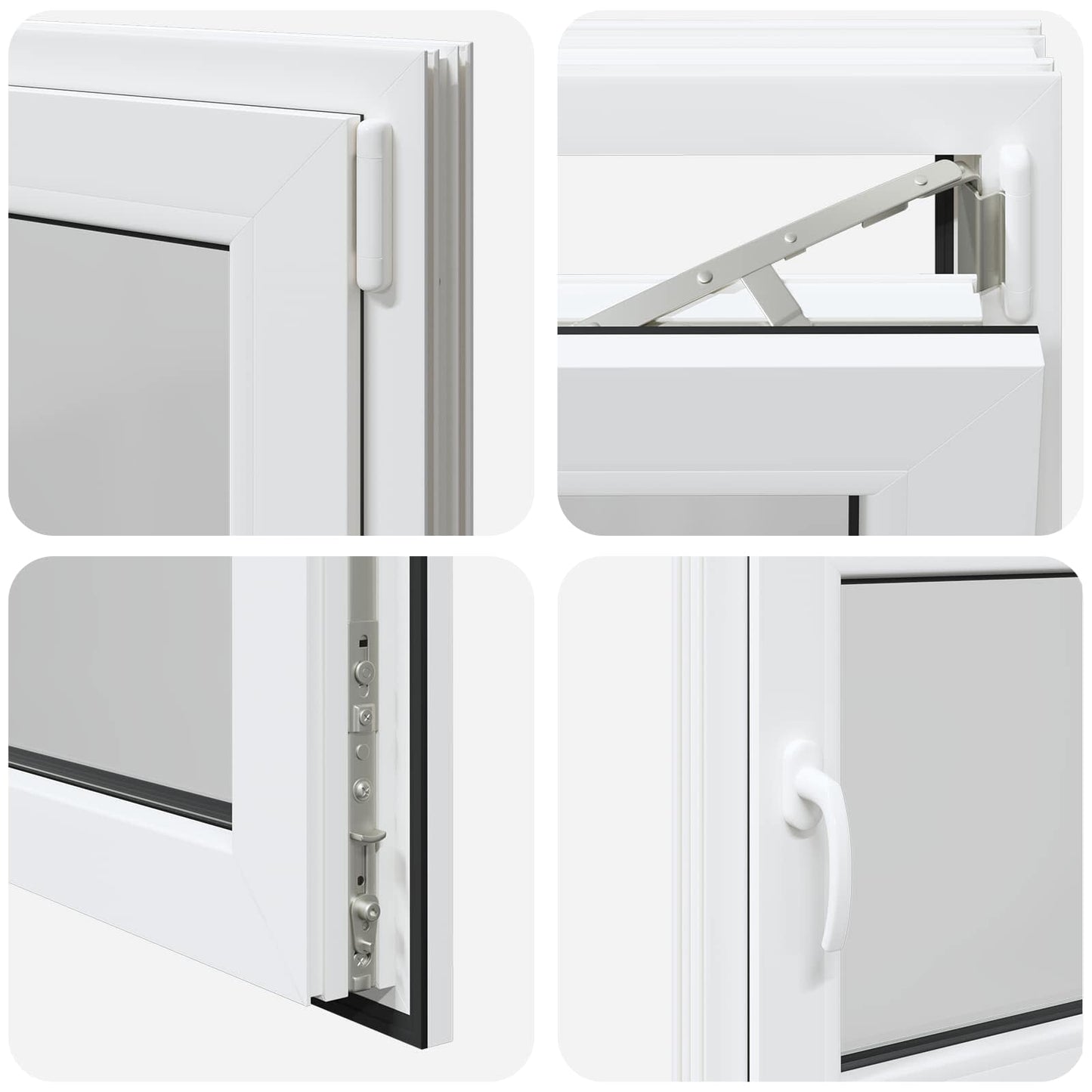 Basement Window RISOR 80 x 55 cm PVC and Glass
