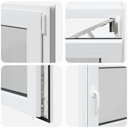 Basement Window RISOR 80 x 55 cm PVC and Glass
