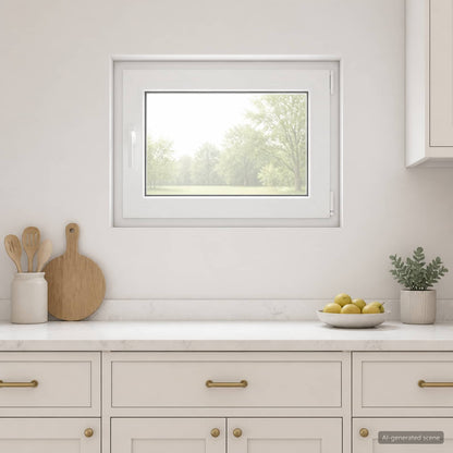 Basement Window RISOR 80 x 55 cm PVC and Glass