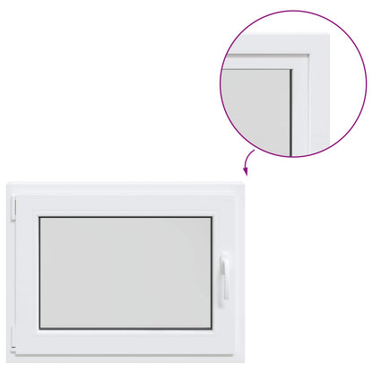 Basement Window Internal Colour White RISOR 85 x 55 cm