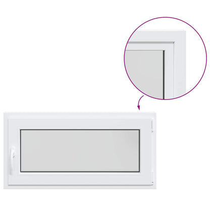 Basement Window Internal Colour White RISOR 100 x 55 cm