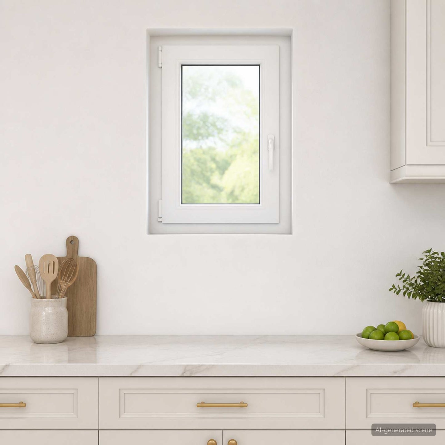 Basement Window Internal Colour White RISOR 40 x 70 cm