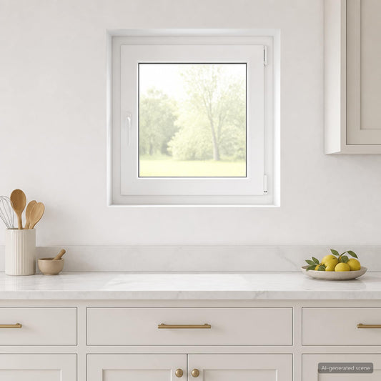 Basement Window RISOR 70 x 70 cm PVC and Glass