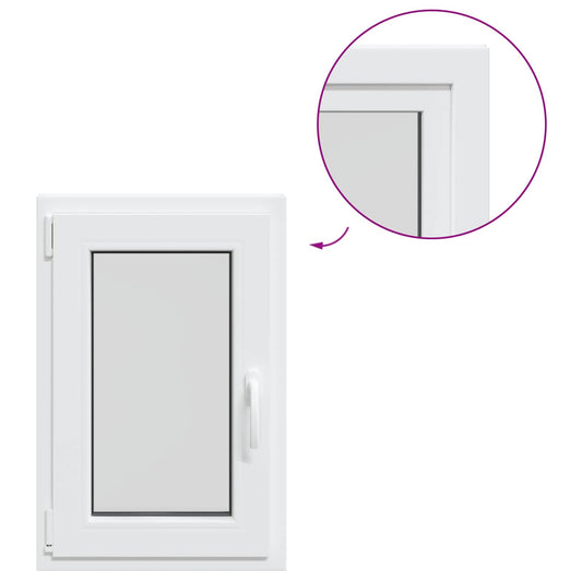 Basement Window Internal Colour White RISOR 40 x 80 cm