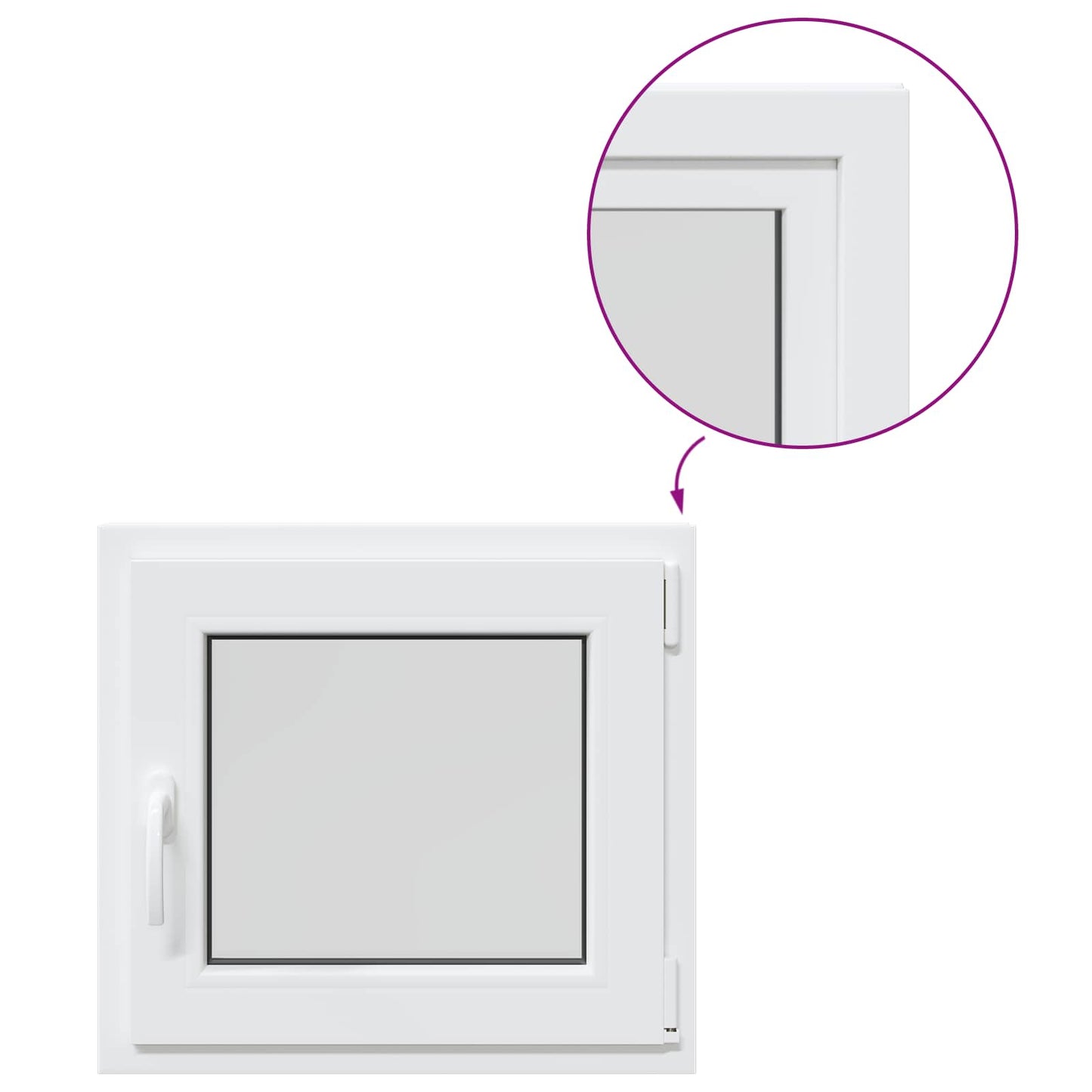 Basement Window RISOR 60 x 50 cm PVC and Glass