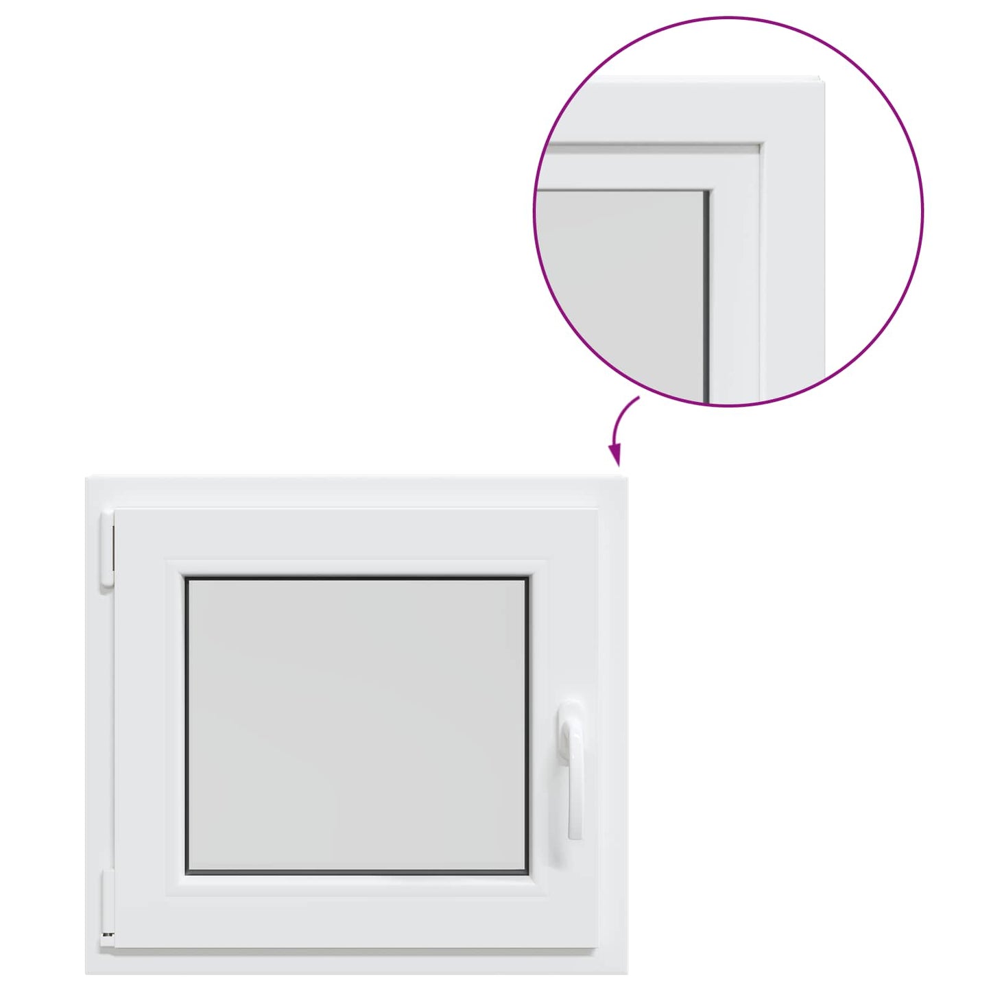 Basement Window RISOR 60 x 50 cm PVC and Glass