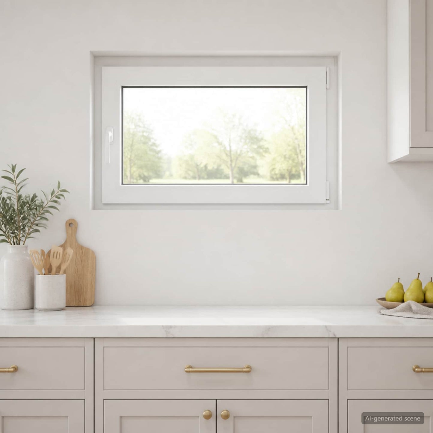 Basement Window RISOR 95 x 50 cm PVC and Glass