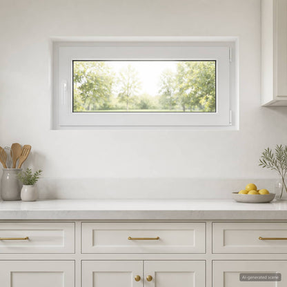 Basement Window Internal Colour White RISOR 105 x 50 cm