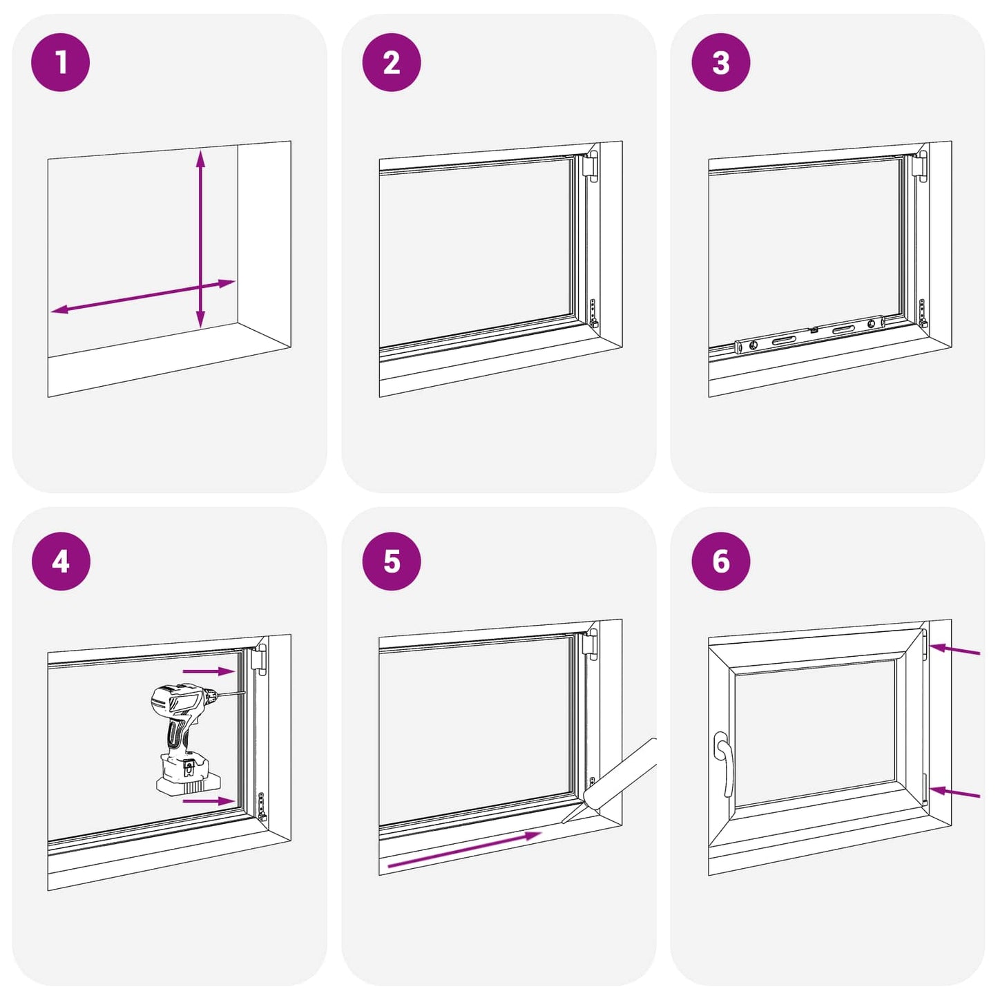 Basement Window RISOR 65 x 55 cm PVC and Glass