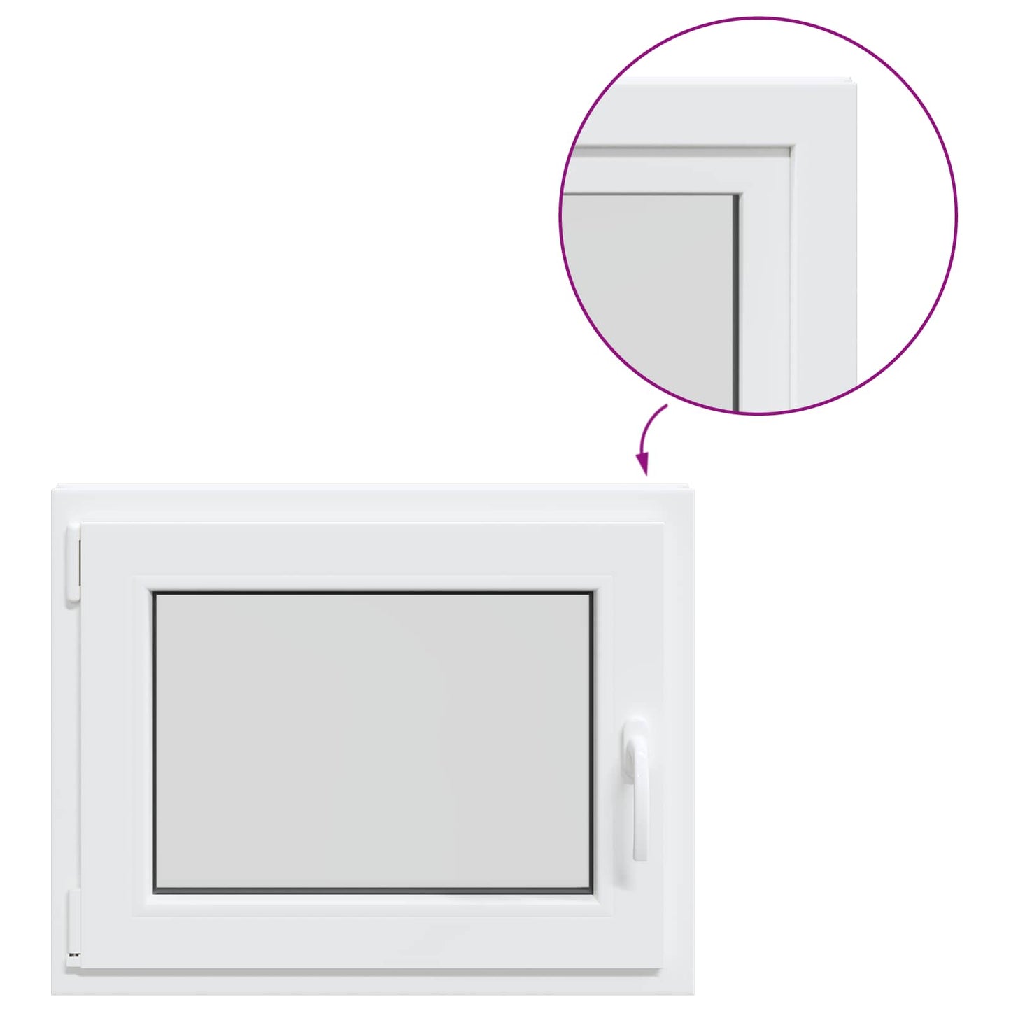 Basement Window RISOR 70 x 55 cm PVC and Glass