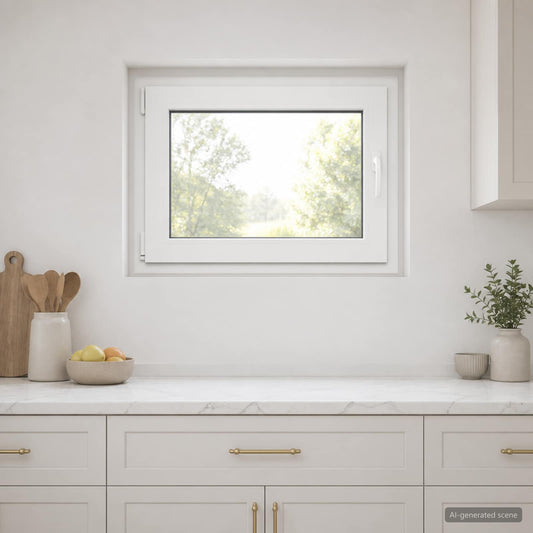 Basement Window Internal Colour White RISOR 85 x 55 cm