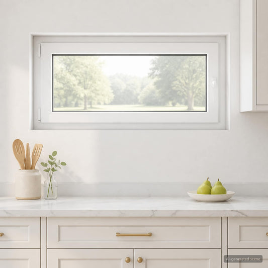 Basement Window Internal Colour White RISOR 105 x 55 cm
