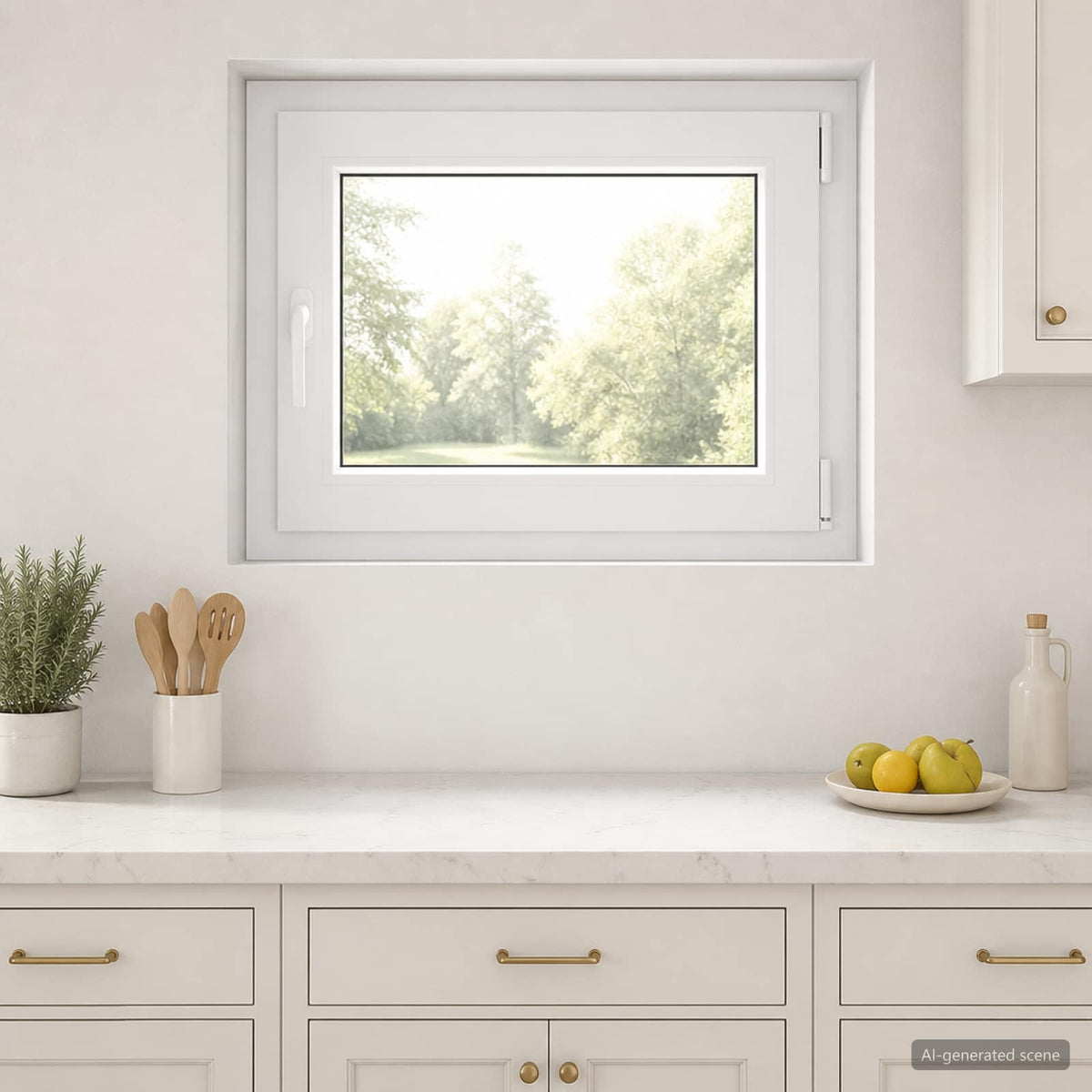 Basement Window Internal Colour White RISOR 70 x 60 cm