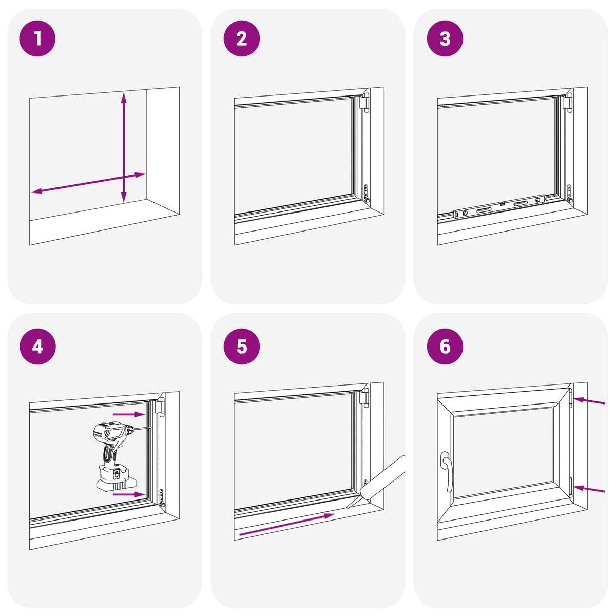 Basement Window Internal Colour White RISOR 70 x 60 cm