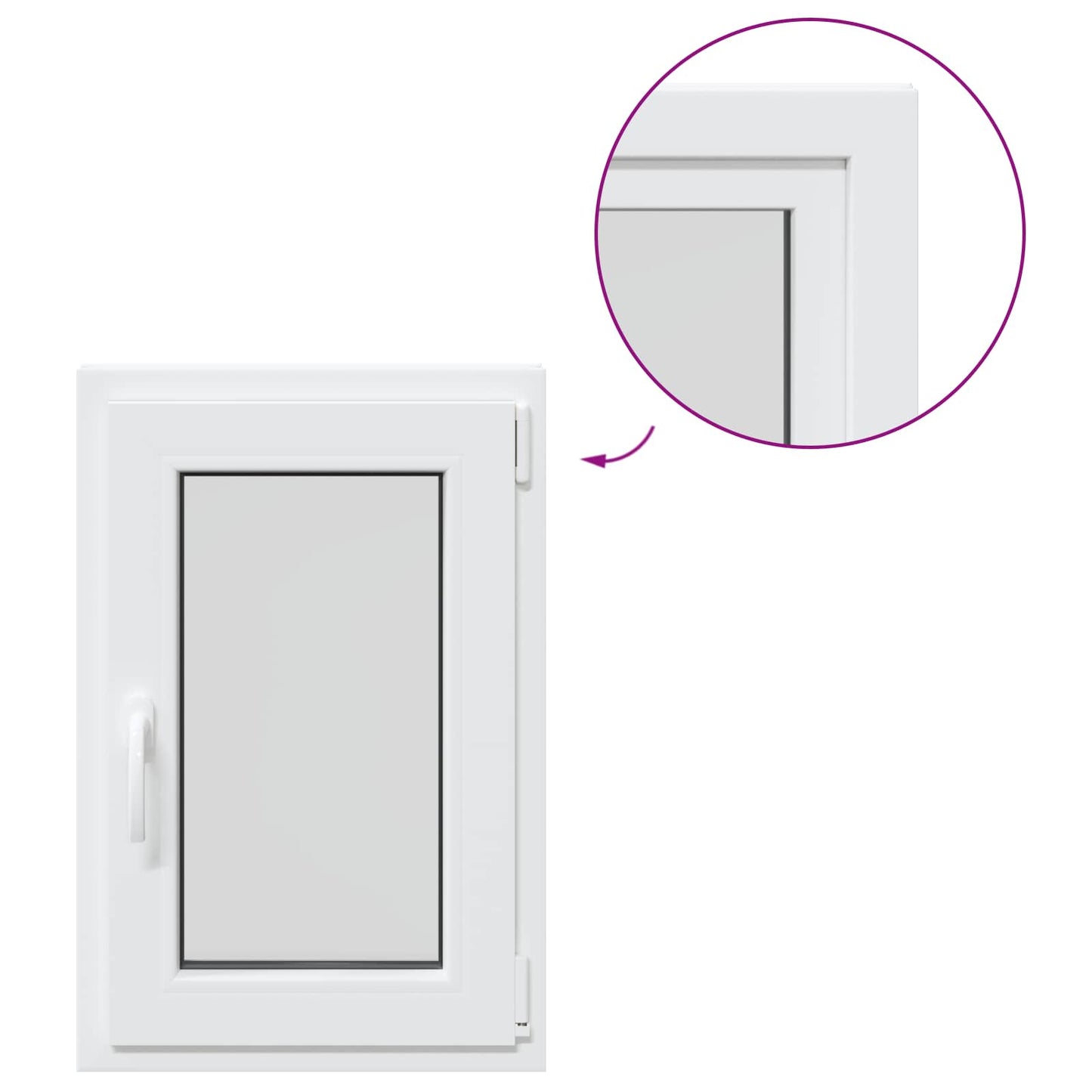 Tilt & Turn DIN Right Basement Window RISOR 50 x 70 cm