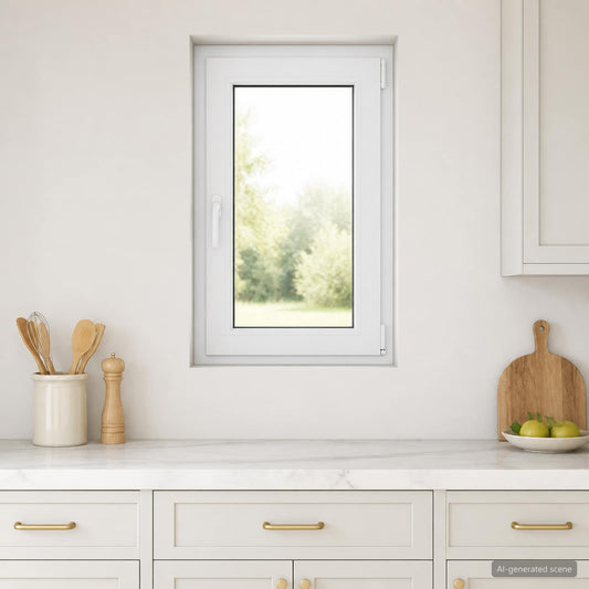 Basement Window Internal Colour White RISOR 50 x 100 cm