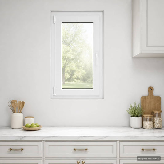 Basement Window Internal Colour White RISOR 50 x 100 cm