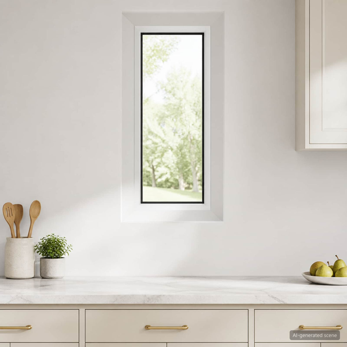 Cellar Window Internal Colour White RISOR 35 x 40 cm