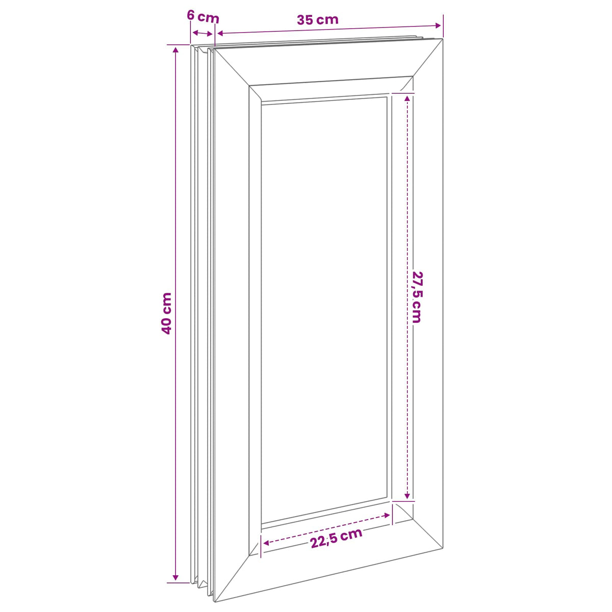 Cellar Window Internal Colour White RISOR 35 x 40 cm