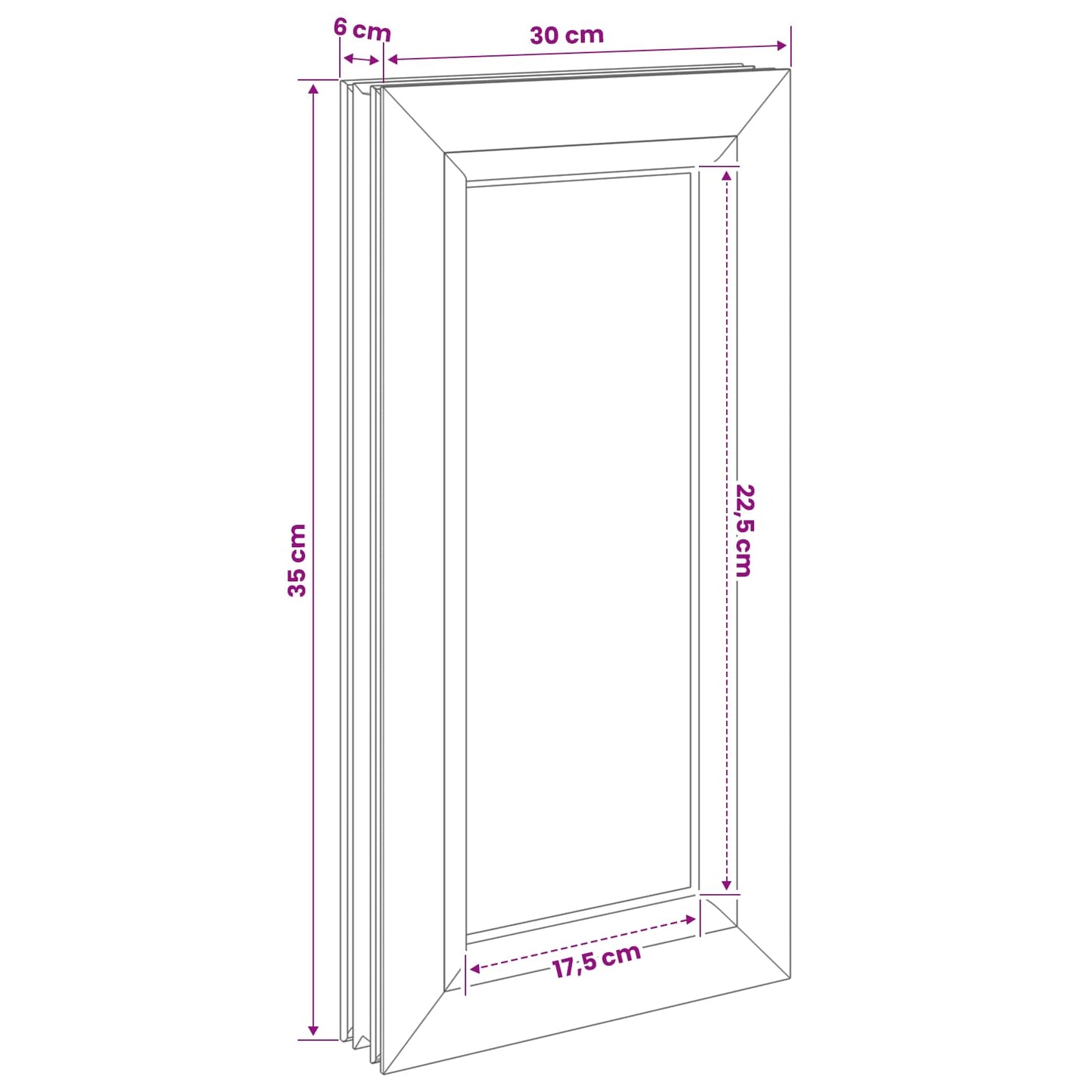 Cellar Window Internal Colour White RISOR 30 x 35 cm