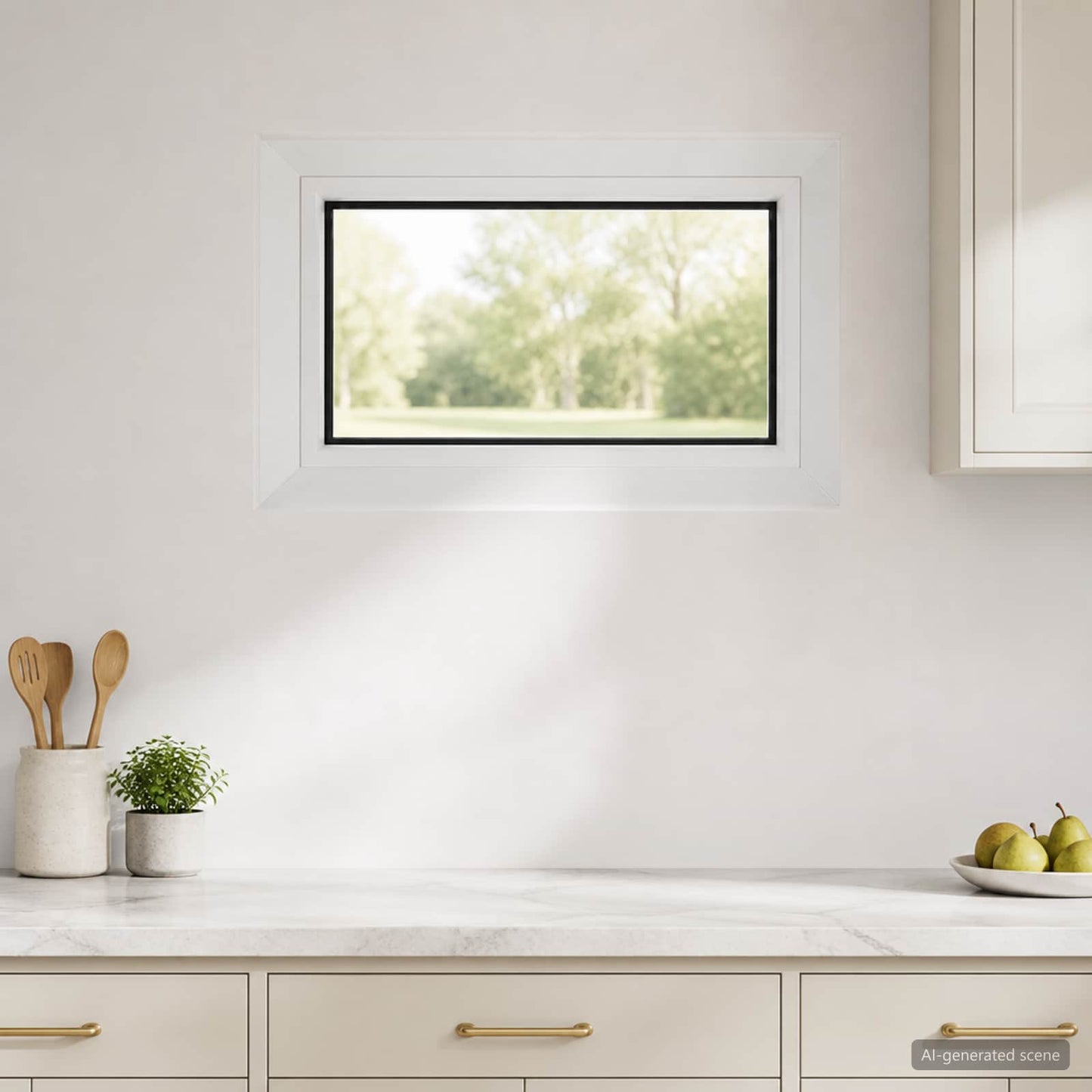 Cellar Window Internal Colour White RISOR 40 x 35 cm