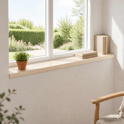 Window Sills 2 pcs White 80 x 15 x 2 cm Solid Oak Wood