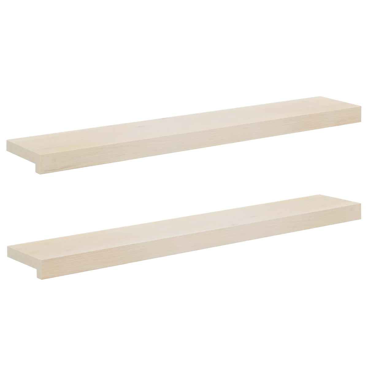 Window Sills 2 pcs White 90 x 15 x 2 cm Solid Oak Wood
