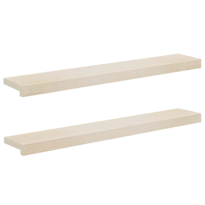 Window Sills 2 pcs White 100 x 15 x 2 cm Solid Oak Wood