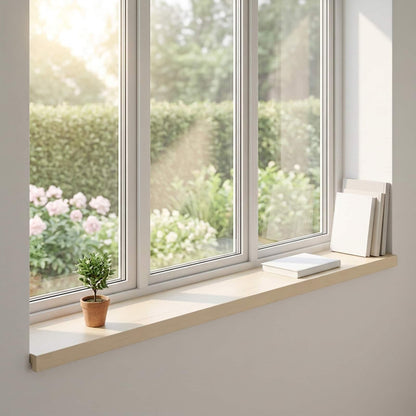 Window Sills 2 pcs White 120 x 15 x 2 cm Solid Oak Wood