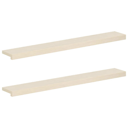 Window Sills 2 pcs White 120 x 15 x 2 cm Solid Oak Wood