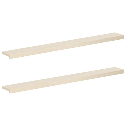 Window Sills 2 pcs White 140 x 15 x 2 cm Solid Oak Wood