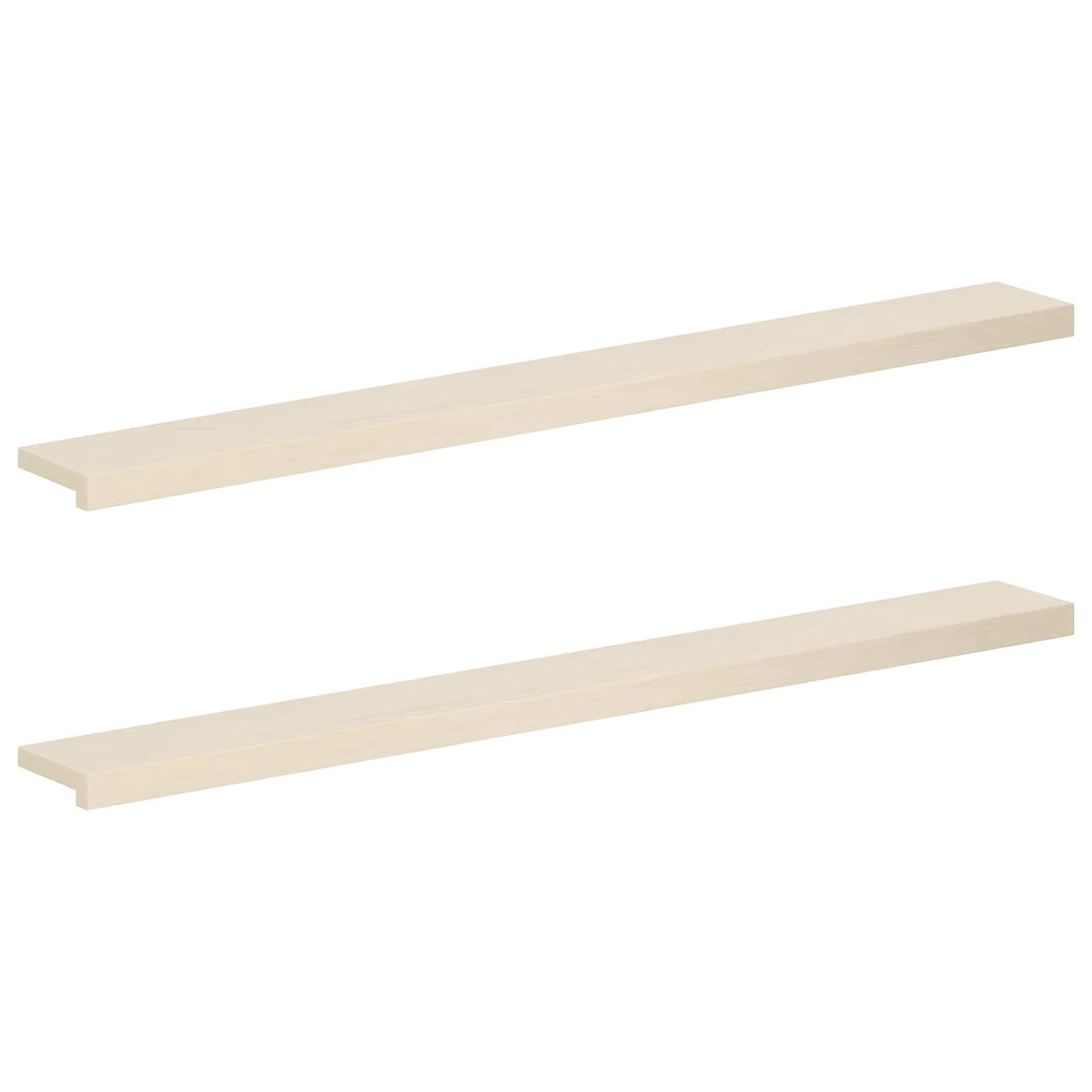Window Sills 2 pcs White 160 x 15 x 2 cm Solid Oak Wood